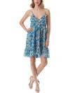 Jessica Simpson Southern Beauties Womens Floral Print Chiffon Sundress In Multi