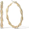 Jessica Simpson Spiral Hoop Gold-tone Twisted Earrings In Gold