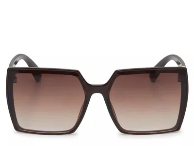 Jessica Simpson Square Glitter Sunglasses In Black