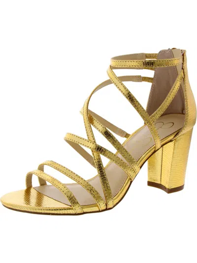 Jessica Simpson Stassey Womens Dressy Evening Sandals In Gold