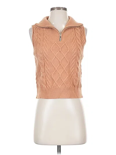 Pre-owned Jessica Simpson Sweater Vest In Tan
