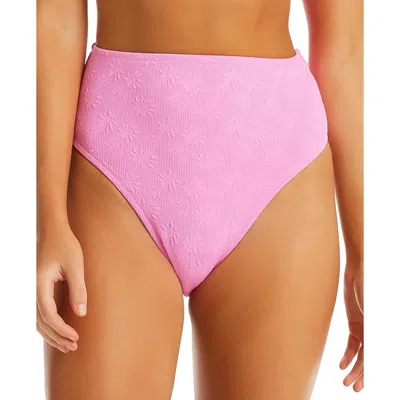 Jessica Simpson Sweet Daisy Womens High Waist Textured Swim Bottom Separates In Multi