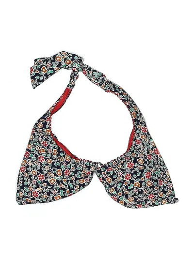 Pre-owned Jessica Simpson Swimsuit Top Blue Paisley Pattern Swimwear