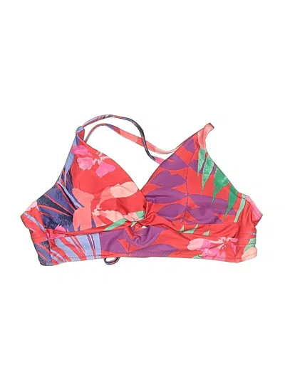 Pre-owned Jessica Simpson Swimsuit Top Pink Print Pattern Swimwear