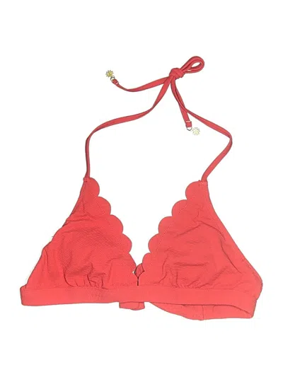 Pre-owned Jessica Simpson Swimsuit Top Red Hearts Pattern Swimwear