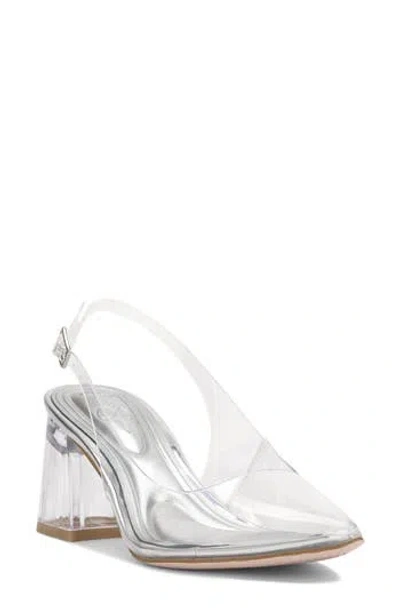 Jessica Simpson Syrina Slingback Pointed Toe Pump In Clear