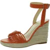 Jessica Simpson Talise Ankle Strap Espadrille Platform Wedge Sandal In Orange