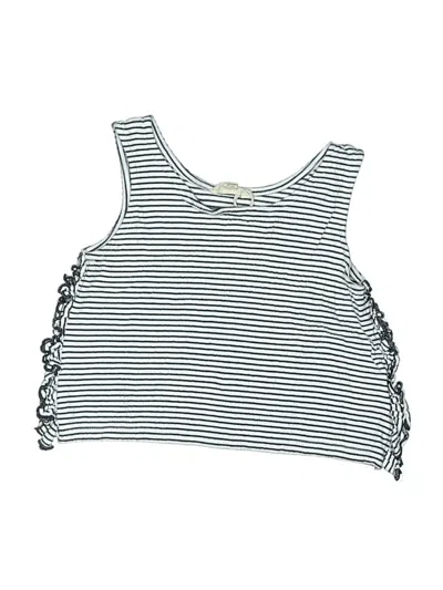 Pre-owned Jessica Simpson Kids' Tank Top Silver Ruffles Neckline Tops