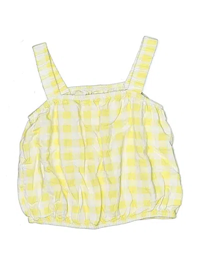 Pre-owned Jessica Simpson Kids' Tank Top Yellow Square Neckline Tops