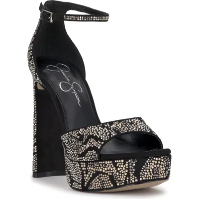 Jessica Simpson Telxia 2 Ankle Strap Platform Sandal In Black