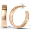 Jessica Simpson Textured Half Hoop Earrings In Gold