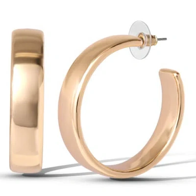 Jessica Simpson Textured Half Hoop Earrings In Gold