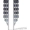 Jessica Simpson Tiered Crystal Fringe Earrings In Metallic