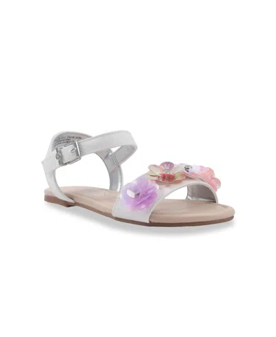 Jessica Simpson Kids' Toddler And Big Girls Rachel Gani Almond-toe Flat Sandal In White