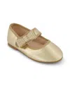 Jessica Simpson Kids' Toddler Girls Amy Crystal Bow Ballet Flat In Gold