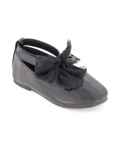 Jessica Simpson Kids' Toddler Girls Amy Tulle Ballet Flat In Silver