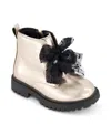 Jessica Simpson Toddler Girls Daria Double Bow Ankle Boot In Champagne