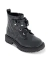 Jessica Simpson Toddler Girls Daria Flower Moto Boot In Black
