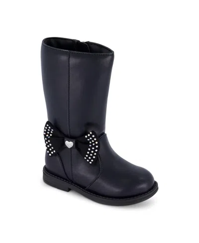 Jessica Simpson Babies' Toddler Girls Evie Bow Tall Boots In Black