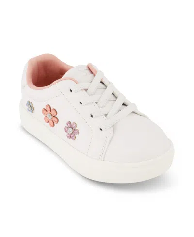 Jessica Simpson Kids' Toddler Girls Gina Flower Court Slip On Shoes In White
