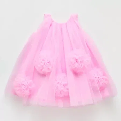 Jessica Simpson Babies' Toddler Girls Sleeveless A-line Dress In Pink