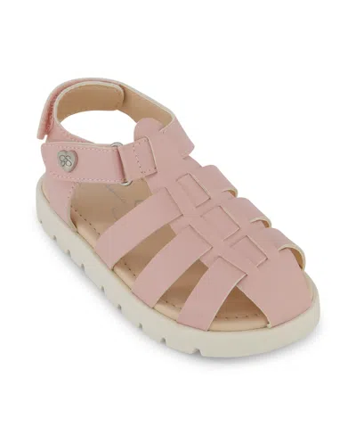 Jessica Simpson Kids' Toddler Girls Tia Fisher Puffy Bow Casual Sandals In Blush