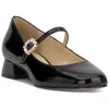 Jessica Simpson Treen Womens Adjustable Patent Mary Jane Heels In Black