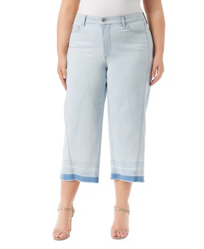Jessica Simpson Trendy Plus Size Melody Cropped Wide-leg Jeans In Rejoice