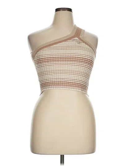 Pre-owned Jessica Simpson Tube Top Tan Strapless Neckline Tops