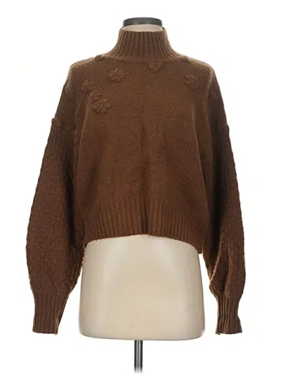 Pre-owned Jessica Simpson Turtleneck Sweater In Brown