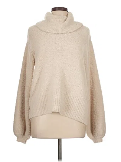Pre-owned Jessica Simpson Turtleneck Sweater In Tan