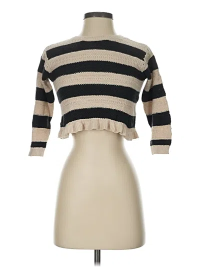 Pre-owned Jessica Simpson Turtleneck Sweater In Tan
