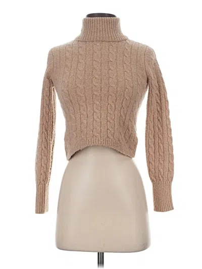 Pre-owned Jessica Simpson Turtleneck Sweater In Tan