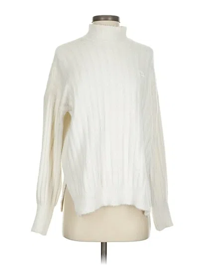 Pre-owned Jessica Simpson Turtleneck Sweater In White