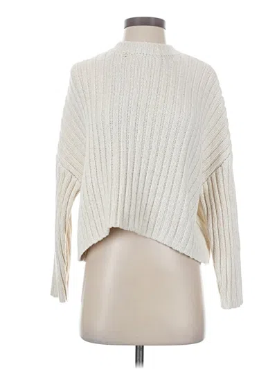 Pre-owned Jessica Simpson Turtleneck Sweater In White