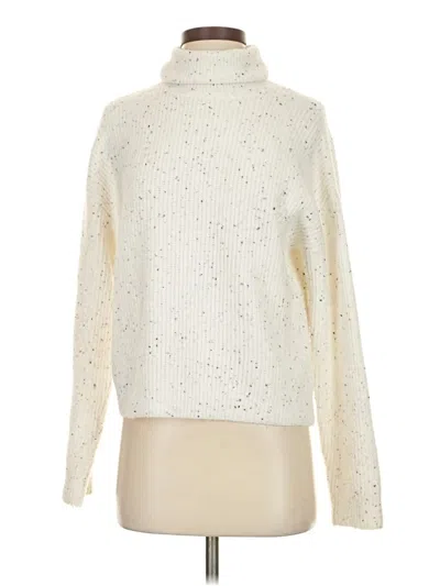 Pre-owned Jessica Simpson Turtleneck Sweater In White