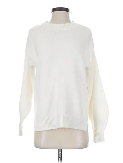 Pre-owned Jessica Simpson Turtleneck Sweater In White