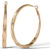 Jessica Simpson Twisted Gold Hoop Earrings In Gray