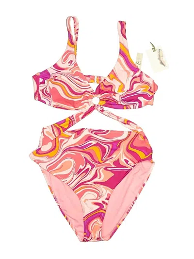 Jessica Simpson Two Piece Swimsuit In Pink