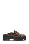 Jessica Simpson Uma Platform Penny Loafer Mule In Natural Multi