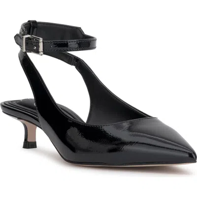 JESSICA SIMPSON JESSICA SIMPSON VELLANA ANKLE STRAP POINTED TOE KITTEN HEEL PUMP