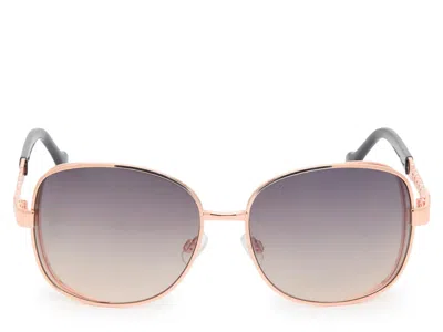 Jessica Simpson Vented Square Sunglasses In Gold