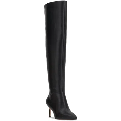 Jessica Simpson Verity Womens Solid Manmade Over-the-knee Boots In Black Smooth