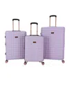 Jessica Simpson Vibrance 3 Piece Hardside Luggage Set In Lavender Frost