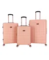 Jessica Simpson Vibrance 3 Piece Hardside Luggage Set In Papaya Punch