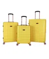 Jessica Simpson Vibrance 3 Piece Hardside Luggage Set In Yellow