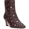 Jessica Simpson Viviana Pointed Toe Bootie In Dark Cherry