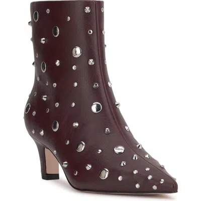 Jessica Simpson Viviana Pointed Toe Bootie In Dark Cherry