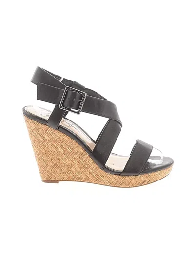 Pre-owned Jessica Simpson Wedges In Black