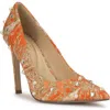 Jessica Simpson Welica Embellished Jacquard Pump In Multi